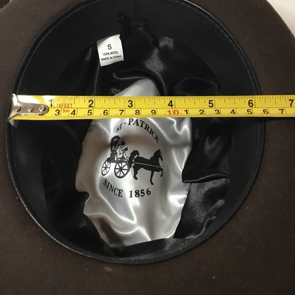 St. Patrick Men’s Brown 100% Wool Hat Size S - Picture 7 of 8